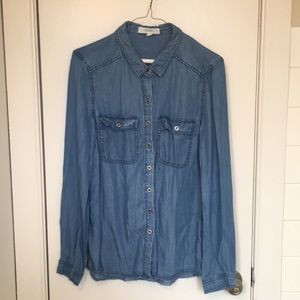 💙 Love Tree - Jean blouse (super soft!!)